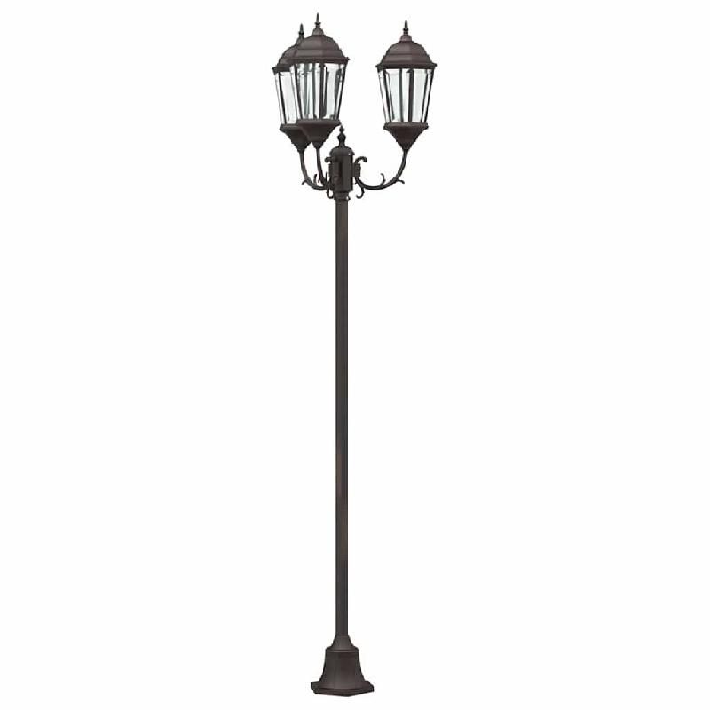 Helloshop26 - Lumière de jardin vintage design extérieur éclairage efficace 57 x 49 x 241 cm en aluminium bronze 02_0058415 - aluminium 3000240580079_0