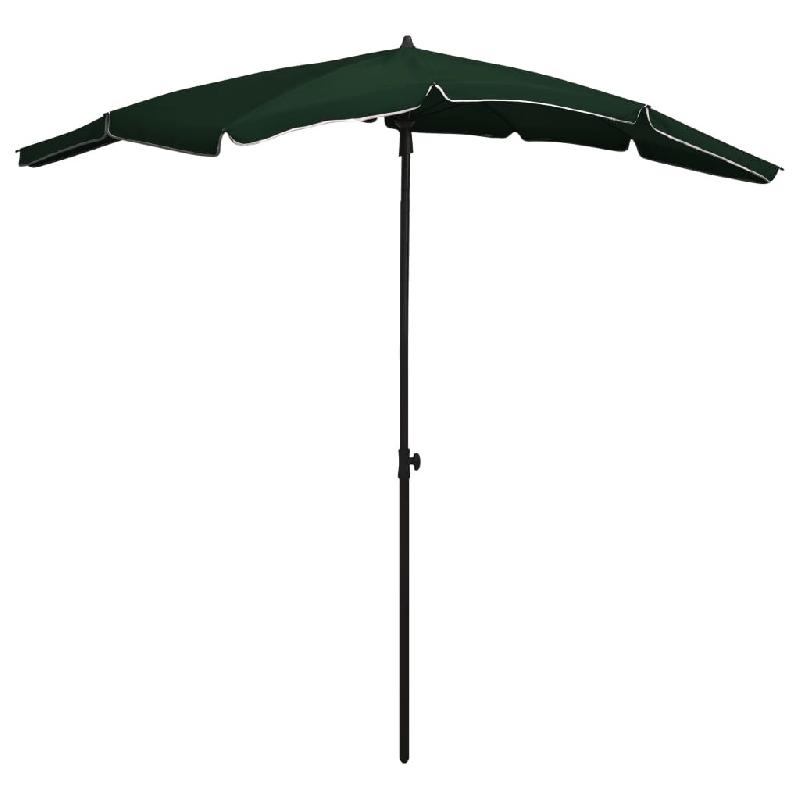 Helloshop26 - Parasol de jardin avec mât 200 x 130 cm vert 02_0008323 - vert acier 3000444882726_0