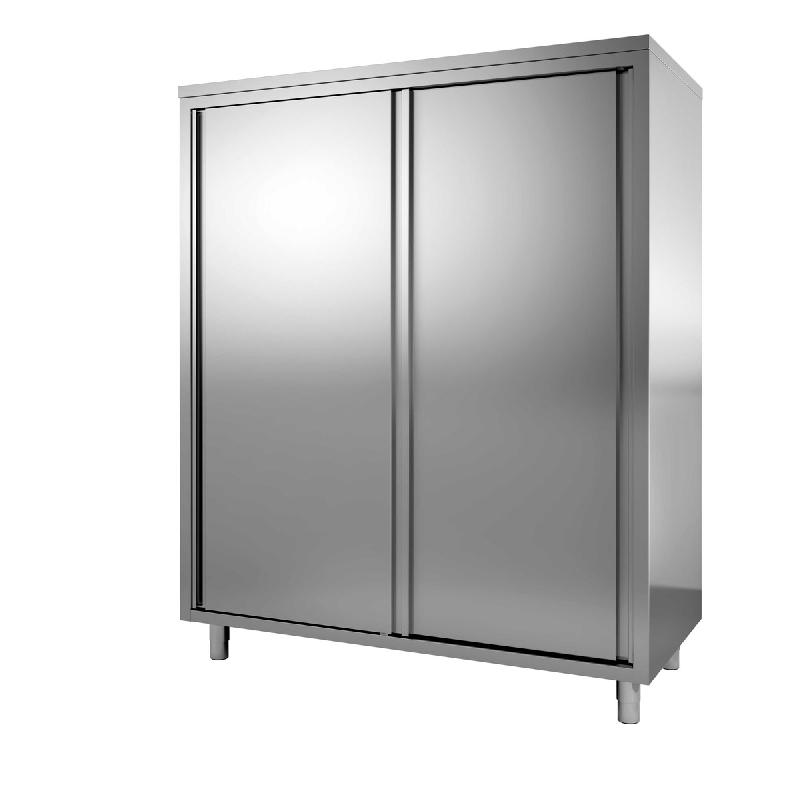 ITALCONCEPT L2G Armoire Inox, Portes Coulissantes Doublees, 2000 x 1400 x 600mm - 3616350019127_0
