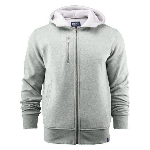 JAMES HARVEST PARKWICK SWEATSHIRT FULLZIP HOMMES GRIS CHINÉ - TAILLE XXL