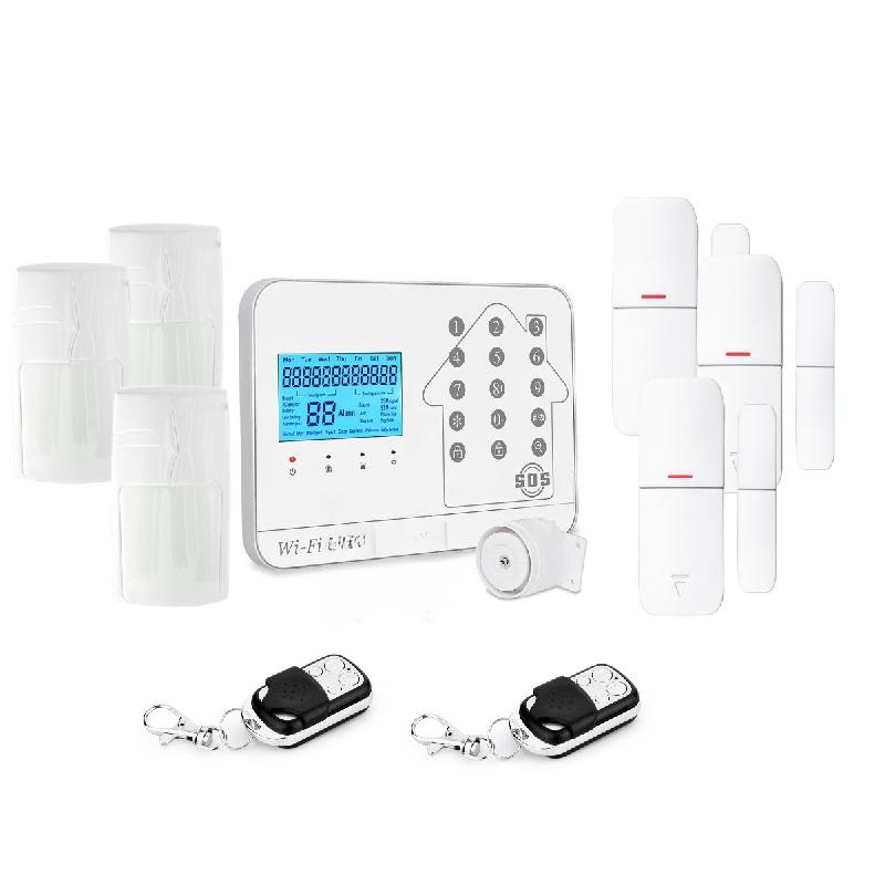 Kit alarme maison connectée sans fil - WIFI, Box internet et GSM - Futura blanche Smart Life Lifebox - KIT animal 3 avec détecteurs de mouvement et ouverture_0