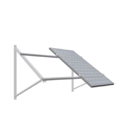 Kit de fixation façade 50° 1x8 pour 8 panneaux en portrait - Schletter - Aluminium et acier inoxydable_0
