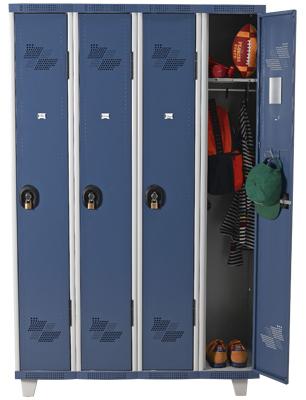 VESTIAIRE IND. PROPRE S/PIEDS L 90CM - 3 COLONNES SERRURE À CODE COL LILAS - MANUTAN COLLECTIVITÉS