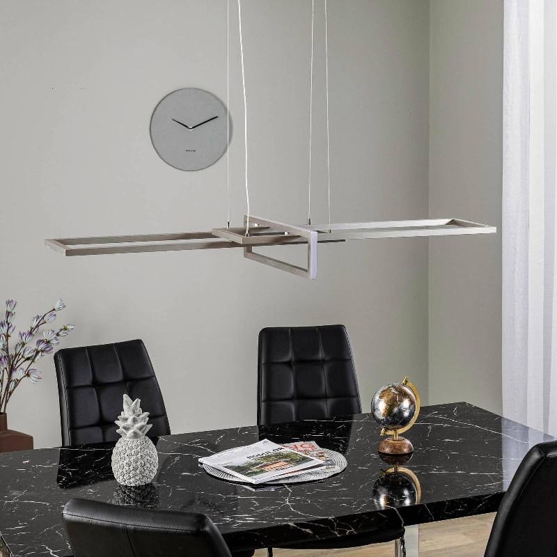 LINDBY ARIOLA SUSPENSION LED, INTENSITÉ LUMINEUSE VARIABLE, NICKEL MAT