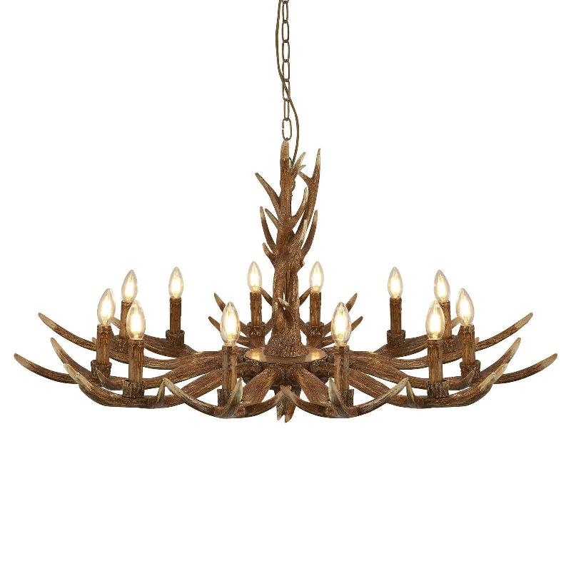 SEARCHLIGHT LUSTRE STAG EN FORME DE BOIS DE CERF À 12 LAMPES
