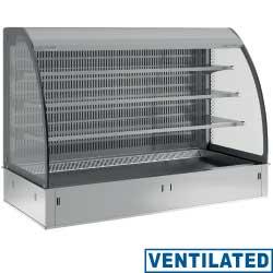 Vitrine réfrigérée murale avec cuve GN-1/1, 3 niveaux ouverts et réfrigération ventilée - DPA/BCVA318-S_0