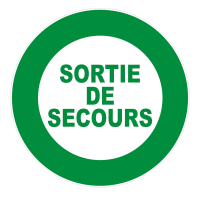 PANNEAU SORTIE DE SECOURS