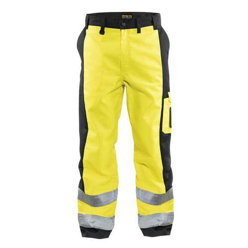 PANTALON HAUTE VISIBILITÉ JAUNE FLUORESCENT/NOIR TAILLE 48L - BLAKLADER