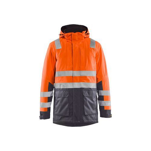 PARKA HIVER HAUTE VISIBILITÉ ORANGE FLUO GRIS ANTHRACITE - BLAKLADER