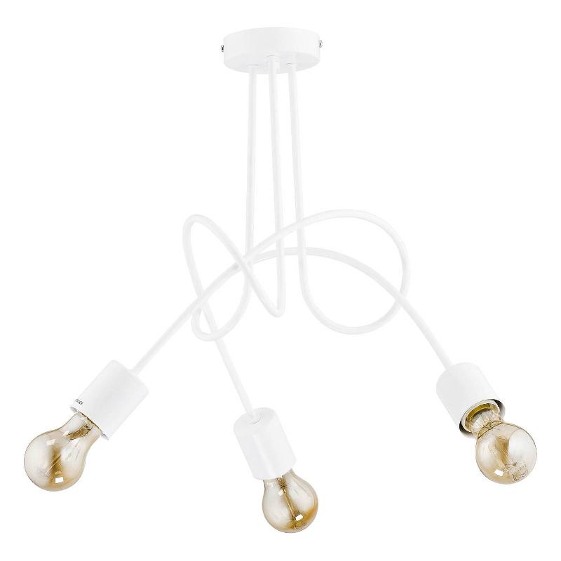 ALFA PLAFONNIER TARNOW À TROIS LAMPES, BLANC