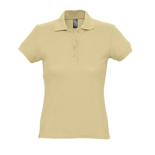POLO PERSONNALISABLE FEMME EN COTON MAILLE PIQUÉE 170 SABLE