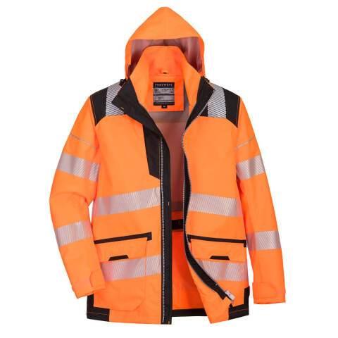 PORTWEST PW367 PARKA PW3 HI-VIS 5-EN-1 ORANGE/NOIR - TAILLE S