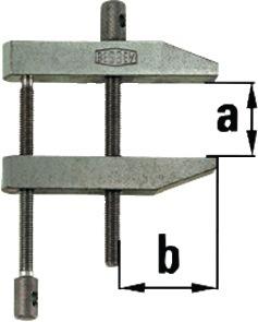 Presse à vis parallèle BESSEY PA - envergure 116 mm - col de cygne 72 mm - double guide de broche_0