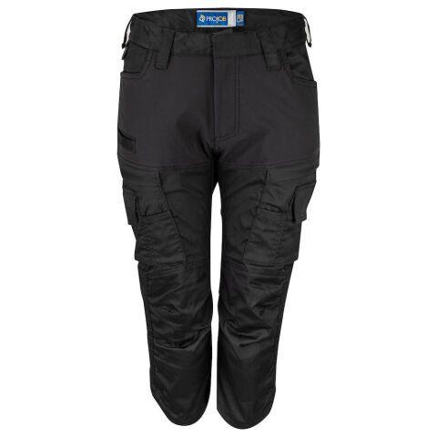 PROJOB 2556 PANTALON 3/4 STRETCH FEMME NOIR - TAILLE 38