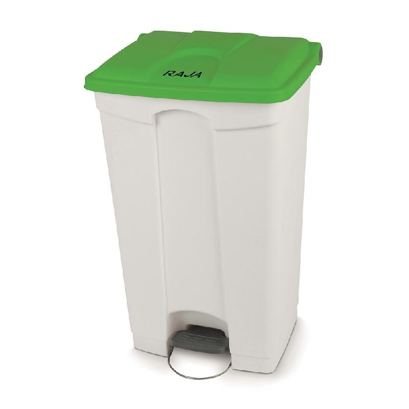 RAJA POUBELLE À PÉDALE EN PLASTIQUE 90 L VERT