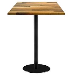 Restootab - Mange-debout 60x60cm - modèle Rome bois noyer lamellé - marron TB-ROMFF-6060M-NOY.LAM_0