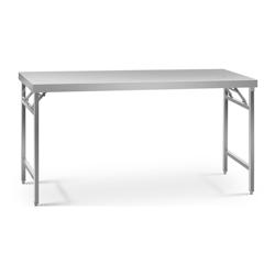 Royal Catering Folding Work Table - 60 x 180 cm - 230 kg load capacity - inox 4062859985613_0