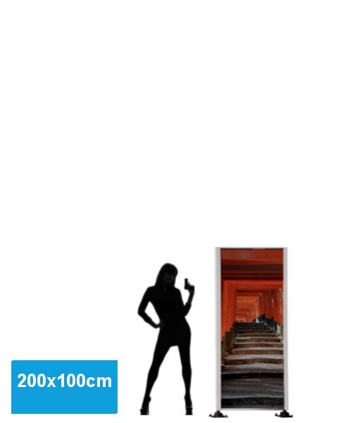 Totem signalétique Sherman - Plat extérieur double face - Aluminium 200x100cm - Impression HD et protection UV_0