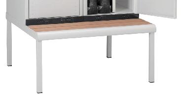 SOCLE GRIS POUR VESTIAIRE INDUSTRIE SALISSANTE 2 COLONNES L = 80 CM - MANUTAN COLLECTIVITÉS