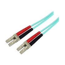 STARTECH.COM 3M FIBER OPTIC CABLE - 10 GB AQUA - MULTIMODE DUPLEX 50/125 - LSZH - LC/LC - OM3 - LC TO LC FIBER PATCH CABLE - CORDON DE RACCORDEMENT - 3 M - TURQUOISE