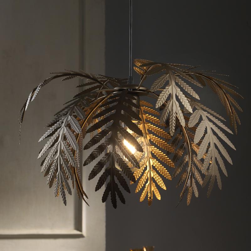 ONLI SUSPENSION DUBAÏ, DÉCOR PALMIERS, Ø 46 CM, BRONZE