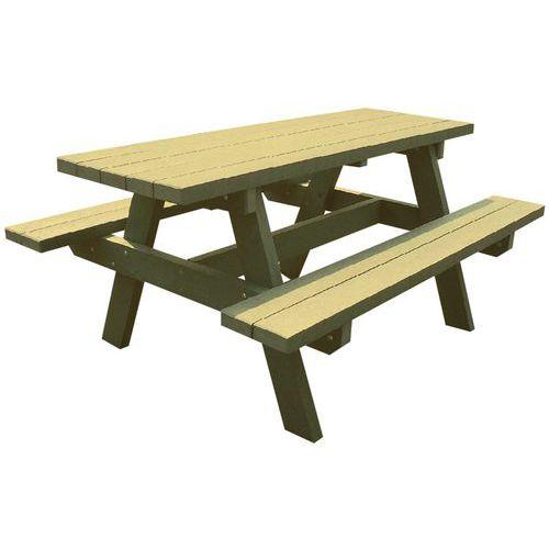TABLE BANCS PARC LIVRÉE PRÉ-MONTÉ SABLE - À POSER - MANUTAN EXPERT
