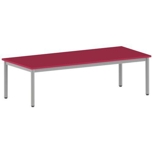 TABLE CARÉLIE 180 X 80 CM FIXE T2 STRAT CERISE GRIS - MOBIDECOR