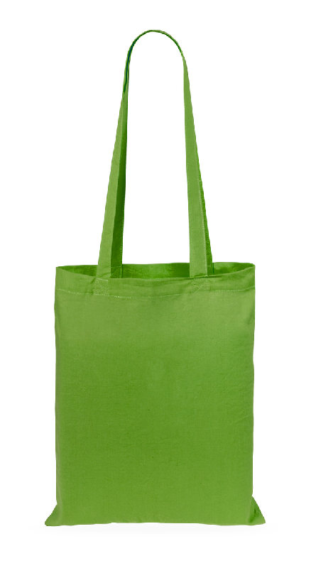 Tote bag publicitaire coloré - 100% coton - 140 g/m² - anses longues - vert citron_0
