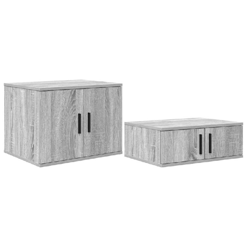 VidaXL Armoire de rangement 2 pcs Gris Sonoma 103 x 41 x 40 cm – Modèle Lune Mystique - 866680_0