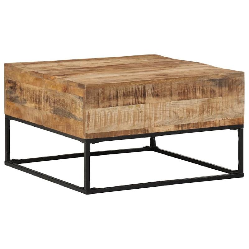 VidaXL Table basse 68x68x41 cm Bois de manguier brut Modèle Apex Balcon - 320817_0