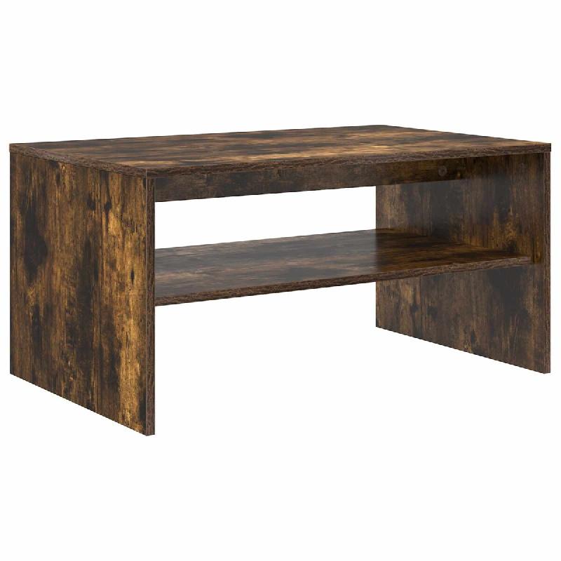 VidaXL Table basse Chêne fumé 80 x 50 x 40 cm Bois d'ingénierie Modèle Atlas Office Pro Max - 8000280_0