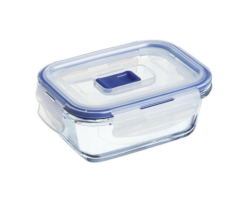 BOÎTE AVEC COUVERCLE RECTANGULAIRE TRANSPARENT VERRE 14,04 CM PURE BOX ACTIVE LUMINARC