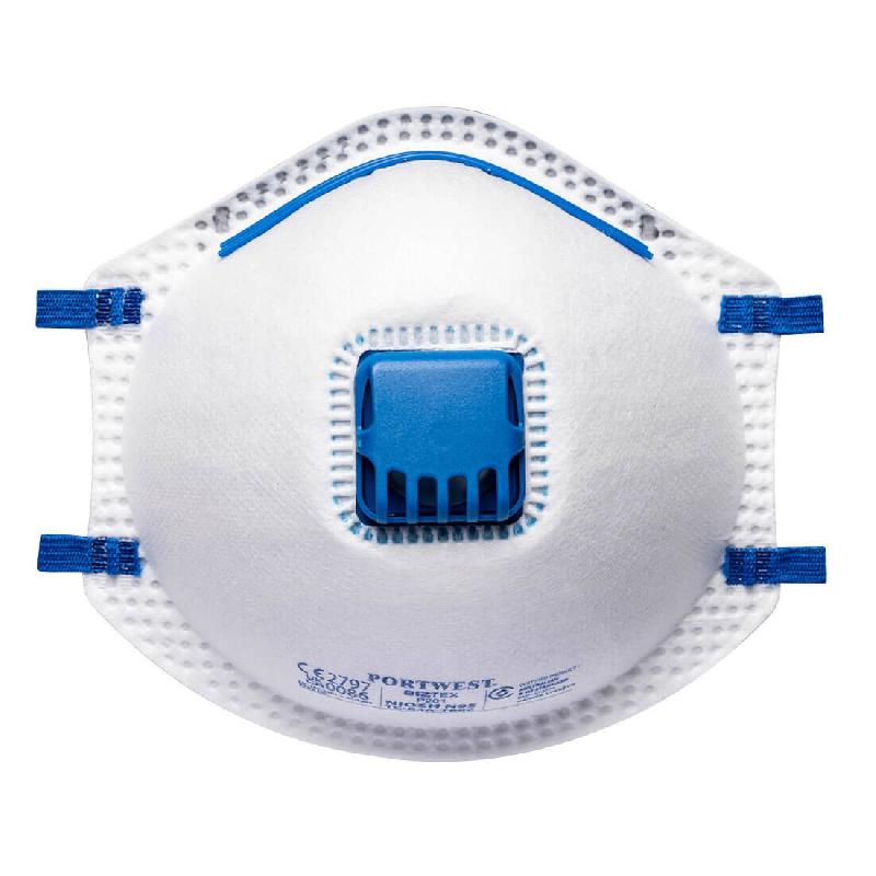 10 Masques CE de protection respiratoire FFP2 + valves - MSKP2BC-IM05/VV_0