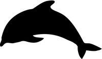 ARDOISE MURALE SILHOUETTE 'DAUPHIN'