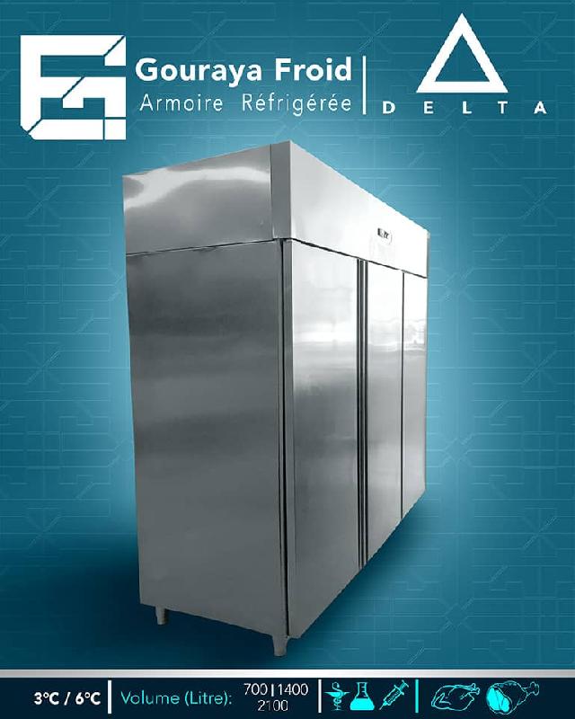 Armoire réfrigérée standard DELTA - inox 430 - froid ventilé +3°C/+6°C - thermostat digital_0