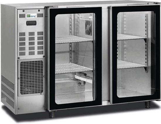Arrière bar inox 283L 2portes vitrées Groupe logé AFI Collin-Lucy_0