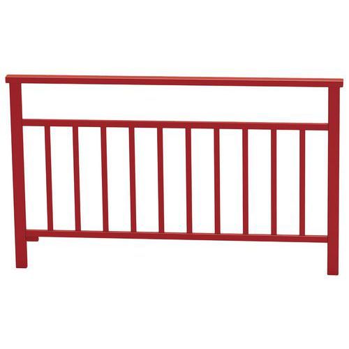 BARRIÈRE VENISE 1.50 M STRUCTURE BARREAUX - ZINC ROUGE 3004 - PROCITY