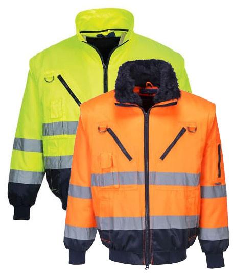 Blouson coton haute visibilité déperlant 3 en 1, Coloris : Jaune Fluo, Taille : 2XL_0