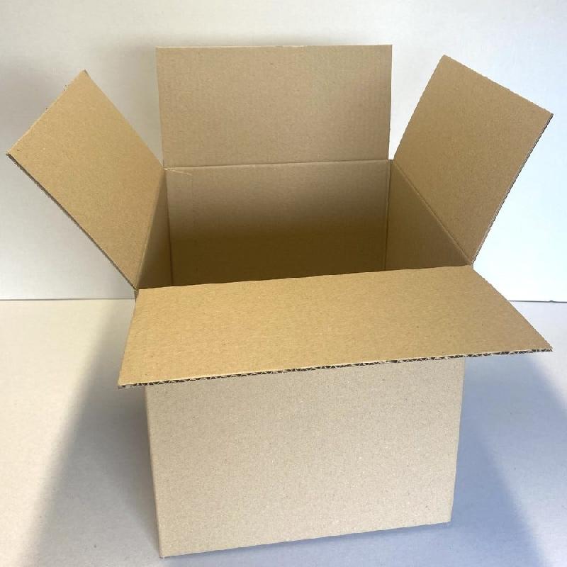Caisse américaine d'expédition simple cannelure brune 30x30x30cm - paquet de 20 - carton recyclé_0