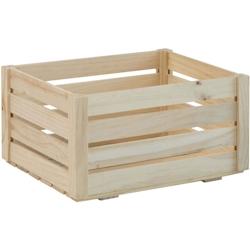 Caisse de rangement en pin massif Home box Moyenne Astigarraga - beige 8422341499329_0