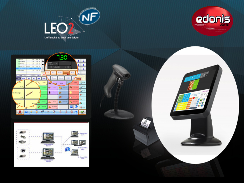 Caisses enregistreuses tactiles - Pack solution sécurité LEO2 PRO + IPRECORD - Oxhoo La Quinze_0