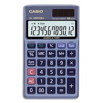 CALCULATRICE DE POCHE 12 CHIFFRES CONVERSION EURO SL320TER - LOT DE 2