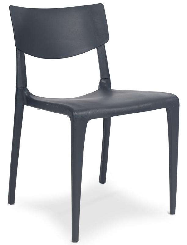 Chaise de restaurant empilable Town - Polypropylène renforcé fibre de verre - Coloris anthracite, moka ou vison - Traitée anti-UV_0
