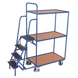 Chariot préparateur de commandes - H. 1m90 - 3 plateaux - Capacité 250 kg_0