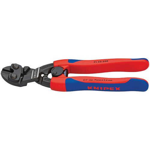 COUPE BOULONS COMPACT COBOLT® 200MM COUDÉ - AVEC RESSORT - BI-MATIÈRE - KNIPEX