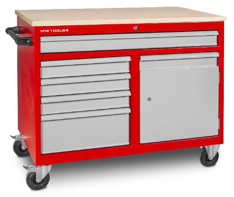 ÉTABLI MOBILE 5 TIROIRS + 1 ARMOIRE MW-TOOLS DEW12060L5