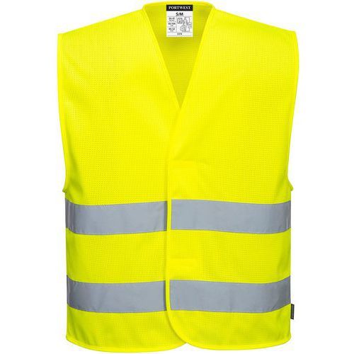 GILET HAUTE-VISIBILITÉ 2 BANDES MESHAIR C374 JAUNE S - PORTWEST