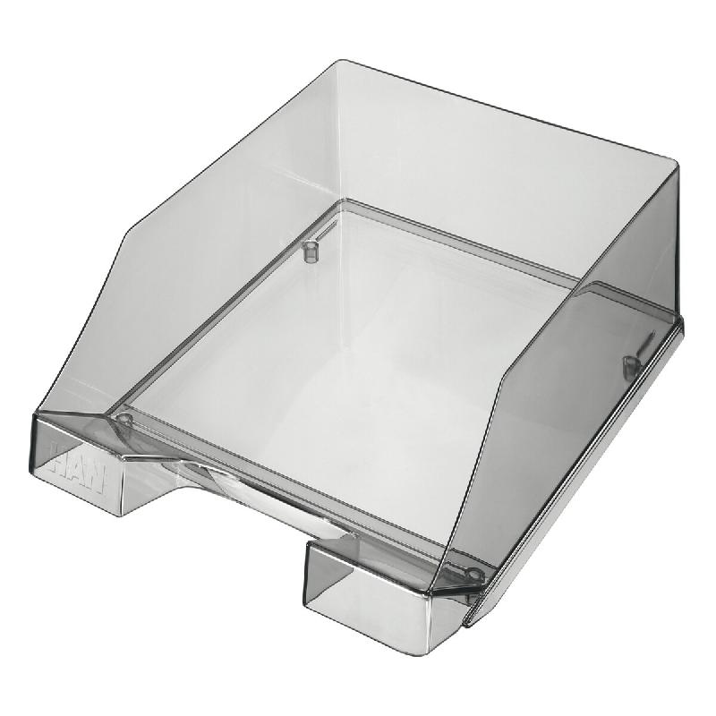 HAN Lot de 6 Bac à courrier KLASSIK Transparent A4/C4, en Polystyrol, coloris gris - transparent plastique 1026-X-24_0