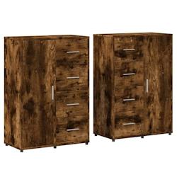 Helloshop26 - Buffet bahut commode armoire meuble de rangement organisateur cuisine salle de séjour salons lot de 2 60 x 31 x 84 cm 02_0036742 - 3000_0