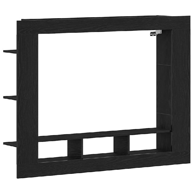 Helloshop26 - Meuble TV mural moderne rectangulaire dimensions 152 x 22 x 113 cm pour salon minimaliste en bois d'ingénierie chêne 02_0051789 - Bois_0
